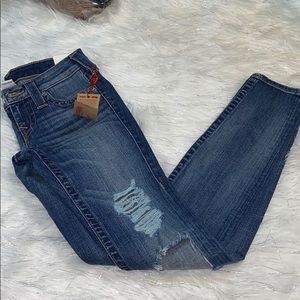 medium wash true religion jeans